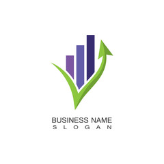 Business Marketing and finance idea logo concept template design