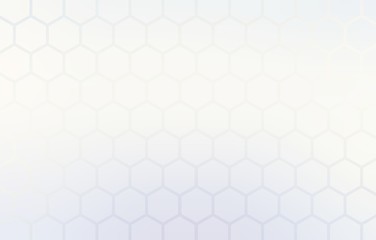 Hexagonal grid on pastel background. Subtle pattern. Light blank mosaic template.