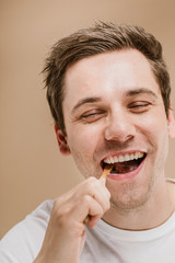 Man brushing his teeth
