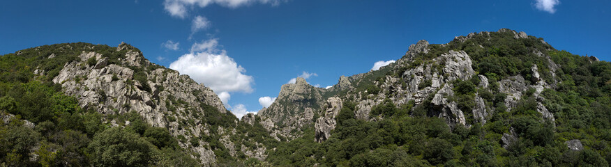 Gorge d'Heric Languedoc France. Rocks. Canyon. Valley. Panorama