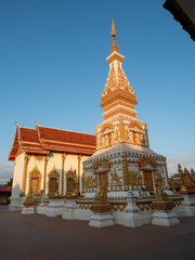 Fototapeta premium Nakorn Phanom, Thailand - Nov 18th, 2019: Phra In Plaeng is the southern-most of the string of temples that line the Mekong in Nakhon Phanom.