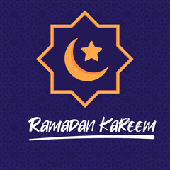 Muslim Feast of The Holy Month of Ramadan Kareem Greeting Card Template