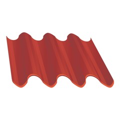 Metal roof icon. Cartoon of metal roof vector icon for web design isolated on white background