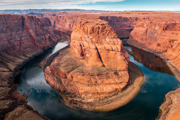 Horseshoe Bend at the Grand Canyon. The famous breathtaking point must visit. Colorado River - obrazy, fototapety, plakaty