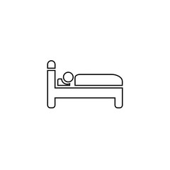 Bed icon, Furniture Vector illustration, flat design.