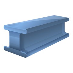 Steel bar icon. Cartoon of steel bar vector icon for web design isolated on white background