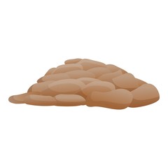 Stone pile icon. Cartoon of stone pile vector icon for web design isolated on white background