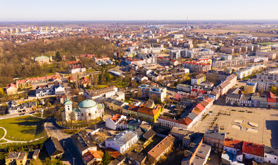 Aerial view of Skierniewice, Lodz Voivodeship