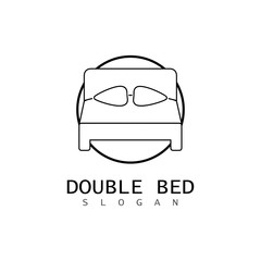 Bed icon, Furniture Vector illustration, flat design.