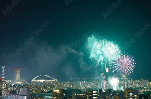 福岡市 大濠花火大会 Wall Mural Wallpaper Murals Siro46