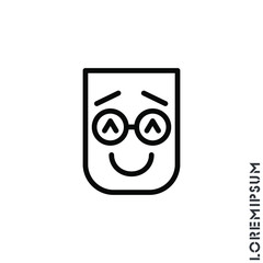 Laughing, emoticon icon. Nice smile. Funny, face vector. Humor, smile, smiley, positive symbol for web and mobile apps.