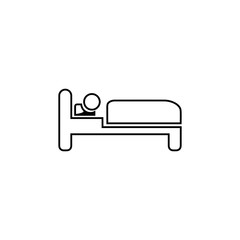 Bed icon, Furniture Vector illustration, flat design.