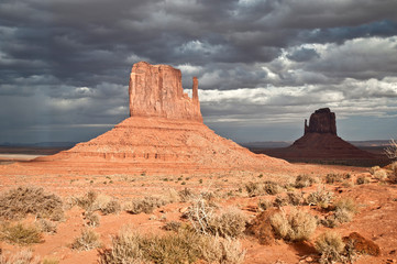 Fototapeta na wymiar Landscape of Monument valley. Navajo tribal park, USA. Utah.