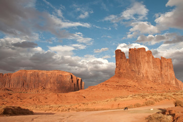 Landscape of Monument valley. Navajo tribal park, USA. Utah.