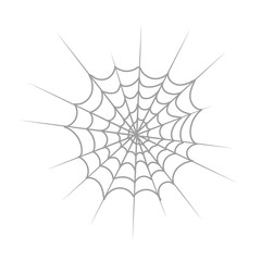 Spider web vector clip art for spooky Halloween design, nature or insect or bug related poster, network pattern, cobweb decoration, scary holiday banner, icon, logo. Isolated without background.