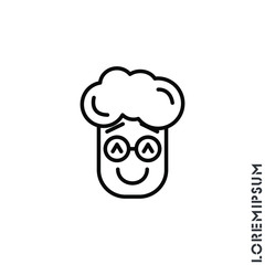 Laughing, emoticon boy, man icon. Nice smile. Funny, face vector. Humor, smile, smiley, positive symbol for web and mobile apps.
