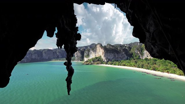 Climbing in Krabi Thailand cinemagraph