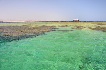 red sea with turquoise water