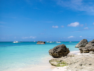 White Beach and Rock, Boracay island, Philippines.