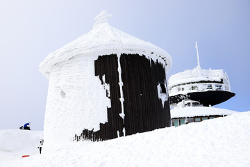 KARPACZ, POLAND - MARCH 08, 2020: St. Lawrence's Chapel in the Winter. A Roman Catholic chapel...