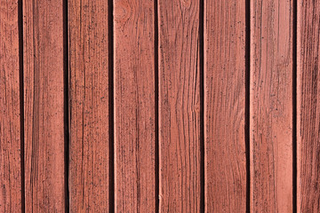Wooden background from the old cracked planks of terracotta color. Close-up. There is a place for inscription.