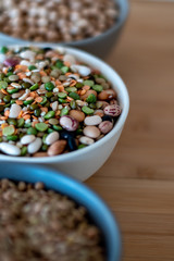 mixed legumes in bowl