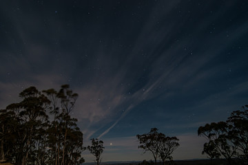 Obraz na płótnie Canvas Stars and clouds over Lake George