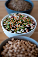 mixed legumes in bowl