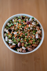 mixed legumes in bowl 