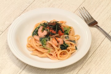明太子クリームパスタ