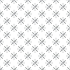 Vector seamless virus pattern. Cartoon black and white cell design. Coronavirus vector icon pattern. COVID-19 line icon texture.