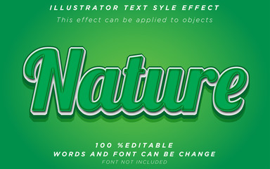 nature text effect premium vector