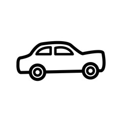 Car Icon Vector. Sedan car symbol illustration