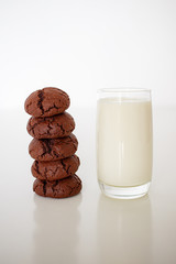 chocolate chip cookies and milk