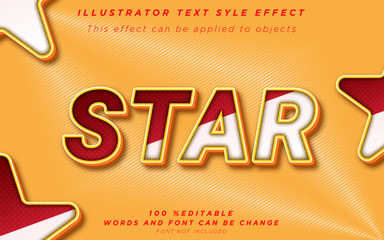 star text effect premium vector