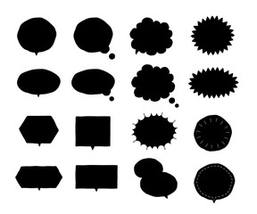 シンプルでおしゃれな白黒の吹き出し 線 ベクター Wall Mural Yugoro シンプルでおしゃれな白黒の吹き出し 線 ベクター Wall Mural Yugoro