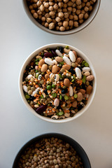 mixed legumes in bowl 