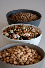 mixed legumes in bowl 