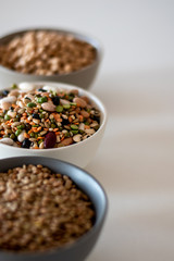 mixed legumes in bowl 