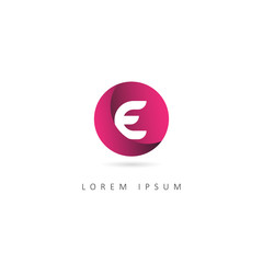 Naklejka premium Abstract Letter E Logo with Circle element. Design Vector Illustration Template