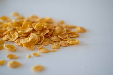 corn flakes on white surface