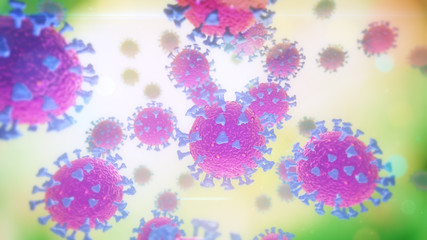 3D illustration Background for advertising and wallpaper in health and microbiology scene. 3D rendering in decorative concept.