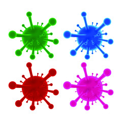 Futuristic glowing low polygonal coronavirus cells and coronaviruses influenza as dangerous flu strain cases as a pandemic.