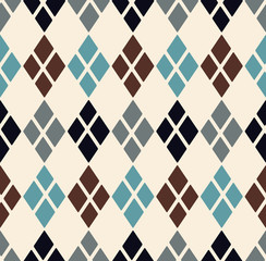 Japanese Square Diamond Vector Seamless Pattern