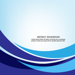 Blue business background wave for web design vector