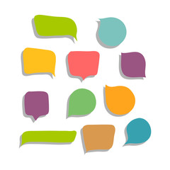 Set of colorful speech bubbles vector illustration EPS10