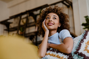 Relaxing on the sofa