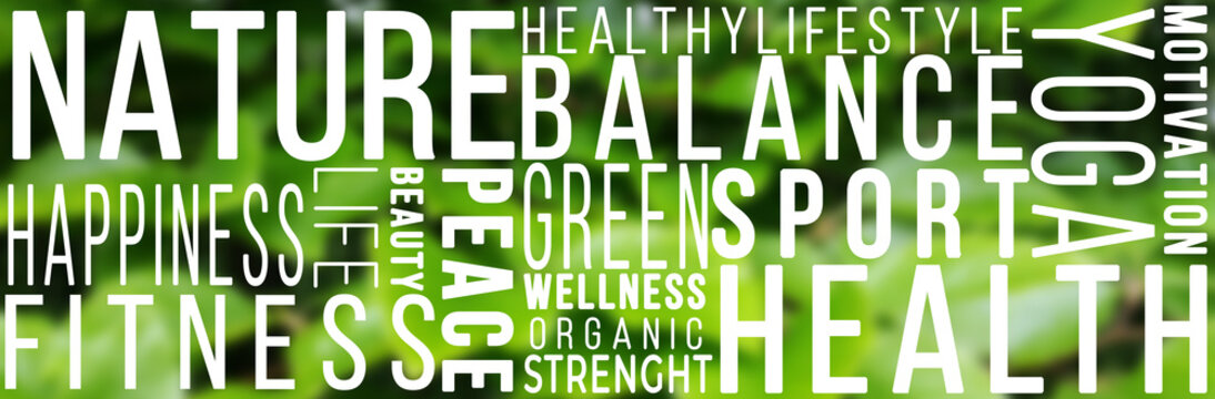 Green Background Healthy Lifestyle Titles 