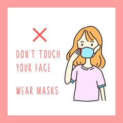 Coronavirus prevention. vector illustrations Use for website, card and other design.