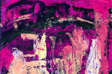 Abstract art background. Acrylic painting. Fragment of the canvas. Purple texture. Modern Art.	
